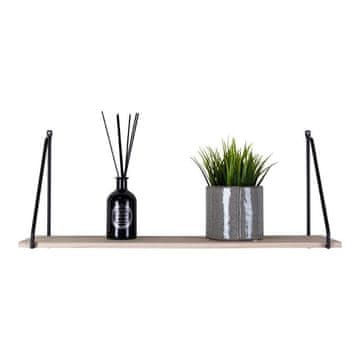 House Nordic Zidna polica 65x17x27 cm Crna