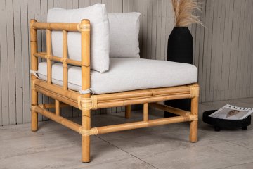 Venture Design AB Ugaona stolica od trske 70x76x75 cm prirodna