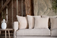 Venture Design AB Sofa 92x240x91 cm Bež, breza, pamuk, vlakno, lan, bor, poliester