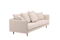 Venture Design AB Sofa 92x240x91 cm Bež, breza, pamuk, vlakno, lan, bor, poliester