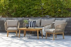Venture Design AB Set sofa Chania od akacije i aluminija, smeđi