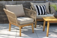 Venture Design AB Set sofa Chania od akacije i aluminija, smeđi