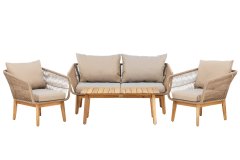 Venture Design AB Set sofa Chania od akacije i aluminija, smeđi