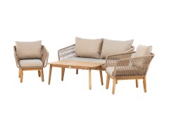 Venture Design AB Set sofa Chania od akacije i aluminija, smeđi