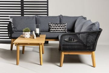 Venture Design AB Kutna garnitura Chania 210x160x75 cm Crna