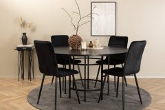 Venture Design AB Set za blagovanje Stol Copenhagen 140x74 cm Stolica 49x94x43 cm Crna