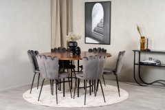 Venture Design AB Set za blagovanje Stol i stolice Copenhagen Limhamn Stol 140x75 cm smeđe sive boje