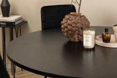 Venture Design AB Set za blagovanje Stol Copenhagen 140x74 cm Stolica 49x94x43 cm Crna