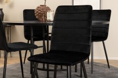 Venture Design AB Set za blagovanje Stol Copenhagen 140x74 cm Stolica 49x94x43 cm Crna