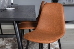 Venture Design AB Set za blagovanje Stol za produženje i stolica Polar 75x195x95 cm Crno smeđa