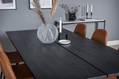Venture Design AB Set za blagovanje Stol za produženje i stolica Polar 75x195x95 cm Crno smeđa