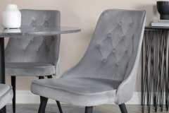 Venture Design AB Set za blagovanje Estelle, stol 106x75 cm, stolica 66x88,5x50 cm, crna