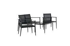 Venture Design AB Set sofa, stol za odmor 43x55x90 cm, stolac 81x58x63 cm, sofa 81x105x61 cm, crna