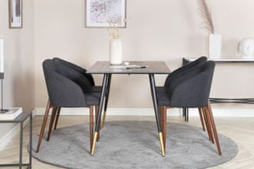 Venture Design AB Set za blagovanje Stolić i stolica Dipp Arch Stolić 75x120x85 cm Stolica 55x83x48,5 cm Crna
