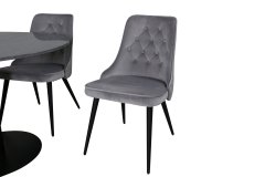 Venture Design AB Set za blagovanje Estelle, stol 106x75 cm, stolica 66x88,5x50 cm, crna