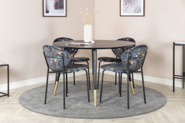 Venture Design AB Set za blagovanje stol i stolice Dipp i Vault 115x75 cm crne boje