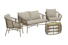Venture Design AB Set sofa 73x75x160 cm smeđa