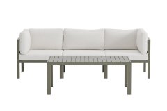 Venture Design AB Set sofa 2-sjedača i fotelja s stolom 70x120x45 cm smeđa