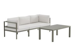 Venture Design AB Set sofa 2-sjedača i fotelja s stolom 70x120x45 cm smeđa