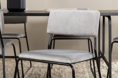 Venture Design AB Set za blagovanje Uno i Kenth stol 74x200x90 cm stolica 52x76x40 cm crna