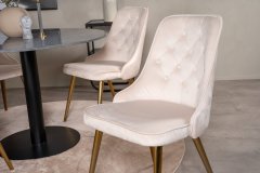 Venture Design AB Set za blagovanje Estelle stol 106x75 cm stolica 66x88,5x50 cm bež