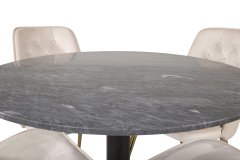 Venture Design AB Set za blagovanje Estelle stol 106x75 cm stolica 66x88,5x50 cm bež