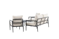 Venture Design AB Set za dnevni boravak Taromina, stol 109x59x41,5 cm, crno-bež