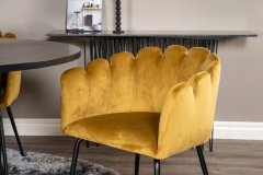 Venture Design AB Set za blagovaonski stol i stolice Copenhagen Limhamn Stol 140x74 cm Crno Žuti