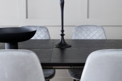 Venture Design AB Set za blagovanje stol i stolice 180x85x76 cm stol crno sivi