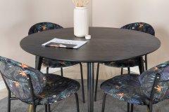 Venture Design AB Set za blagovanje stol i stolice Dipp i Vault 115x75 cm crne boje
