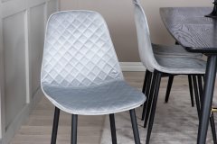 Venture Design AB Set za blagovanje stol i stolice 180x85x76 cm stol crno sivi