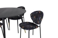 Venture Design AB Set za blagovanje stol i stolice Dipp i Vault 115x75 cm crne boje