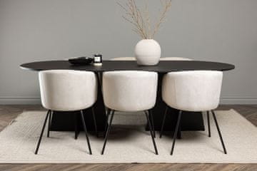 Venture Design AB Set blagovaonskog stola i stolica Bootcut Berit 230x115x75 cm Crno Bež