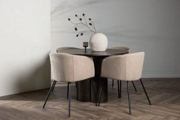 Venture Design AB Set blagovaonskog stola i stolica Olivia i Berit 110x55x78 cm, boja moka i bež