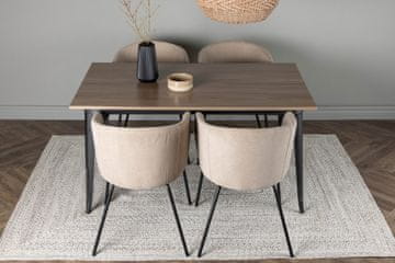 Venture Design AB Set blagovaonskog stola i stolica Tempe i Berit 75x140x80 cm, orah, bež