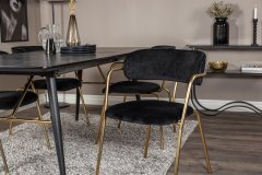 Venture Design AB Set za blagovanje Arrow stol 76x180x85 cm stolica 61x79x58 cm crna