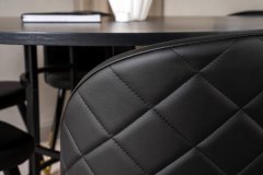 Venture Design AB Set za blagovanje Stol Copenhagen 140x74 cm Stolica 57x76,5x50 cm Crna