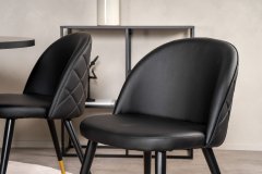 Venture Design AB Set za blagovanje Stol Copenhagen 140x74 cm Stolica 57x76,5x50 cm Crna