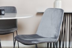Venture Design AB Set za blagovanje Estelle i stol Muce 106x75 cm bijeli sivi