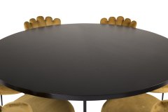 Venture Design AB Set za blagovanje Stol i stolice Copenhagen Limhamn Stol 140x74 cm Stolica 54x82,5x44,5 cm Crna Žuta