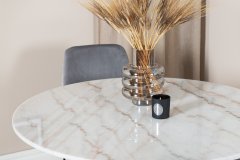 Venture Design AB Set za blagovanje Estelle i stol Muce 106x75 cm bijeli sivi