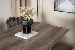 Venture Design AB Set za blagovaonski stol i stolice 75x180x90 cm stol, 54x82.5x44.5 cm stolica, siva