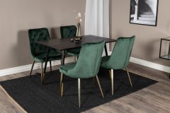 Venture Design AB Set stola za blagovanje i stolica Dipp 75x120x85 cm crna zelena
