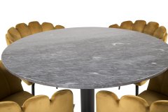 Venture Design AB Set za blagovaonski stol i stolice 106x75 cm crno žuti