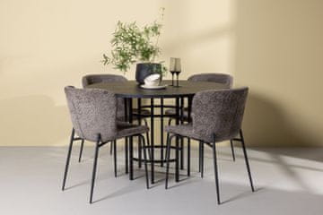 Venture Design AB Set blagovaonskog stola i stolica Copenhagen Modesto, stol 115x74 cm, crno-smeđi