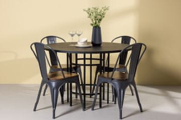 Venture Design AB Set blagovaonskog stola i stolica Copenhagen Tempe Stol 115x74 cm Stolica 53x85x45 cm Crno smeđa