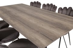 Venture Design AB Set za blagovaonski stol i stolice 75x180x90 cm stol, 54x82.5x44.5 cm stolica, siva