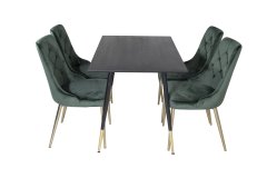 Venture Design AB Set stola za blagovanje i stolica Dipp 75x120x85 cm crna zelena