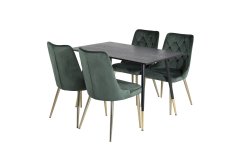 Venture Design AB Set stola za blagovanje i stolica Dipp 75x120x85 cm crna zelena