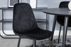 Venture Design AB Set za blagovanje s stolom Dipp i Polar, stol 115 cm, stolice 52x86x44 cm, crne boje